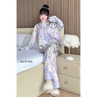 Đồ bộ bigsize từ 50-80kg tay dài quần dài mẫu dễ thương