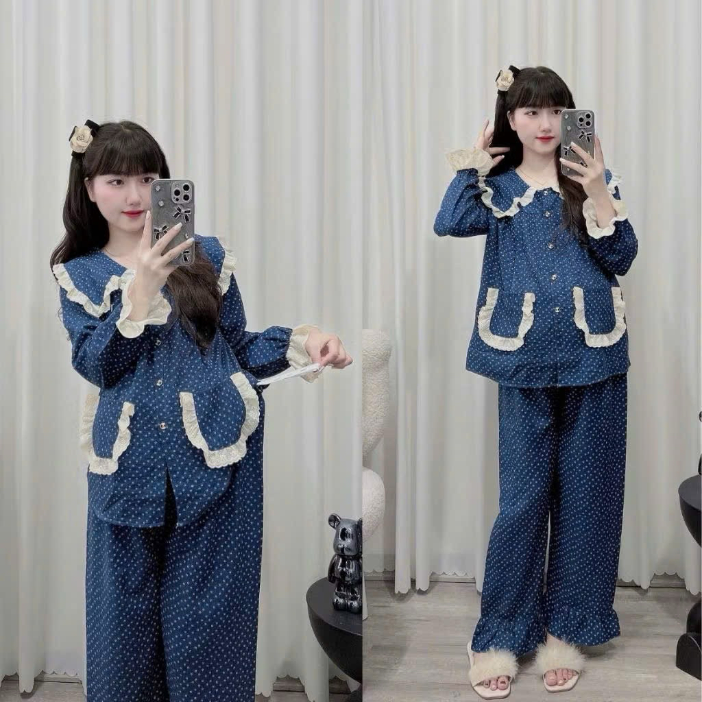 Bộ Bầu - bộ sau sinh - BỘ DÀI VÂN MÂY CỔ SEN HAI TÚI - Nhiều Màu, Áo Có Khoá Kéo & Quần Có Chun Chỉnh 🔔GIÁ TỐT🔔