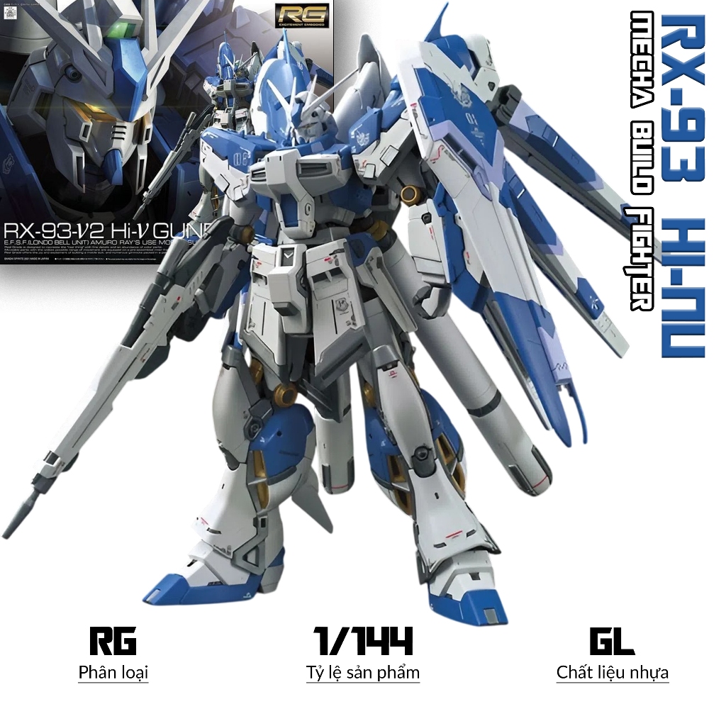 Mô hình RG RX-93V2 Hi-Nu, 1/144 Mecha, Đồ chơi lắp ráp nhựa | Shopee ...
