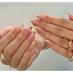 S51 NAIL BOX FRENCH ĐẦU MÓNG TRÁNG GƯƠNG VÀNG KIM - MÓNG UP ĐƠN GIẢN NAIL BOX BASIC