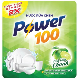 Nước rửa chén POWER100 Tinh dầu chanh