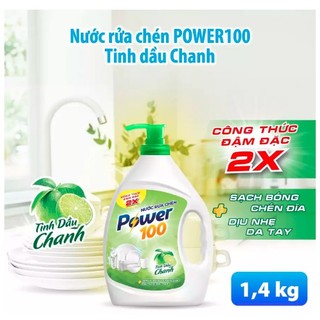 Nước rửa chén POWER100 Tinh dầu chanh 3.5kg