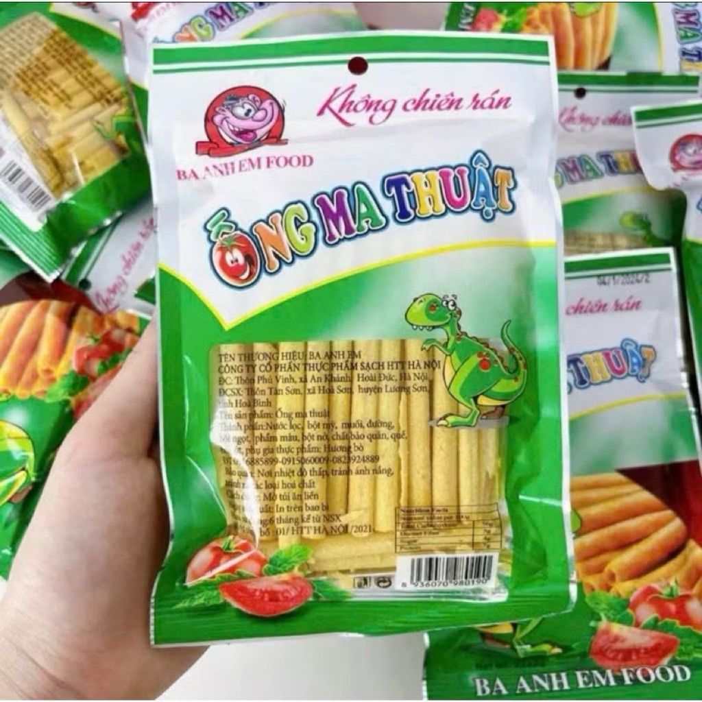Snack ống ma thuật giòn ngon