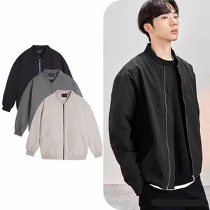 Áo khoác bomber trơn nam nữ dáng đẹp chất liệu gió lì 2 lớp Chống gió Unisex nam nữ Siêu đứng from
