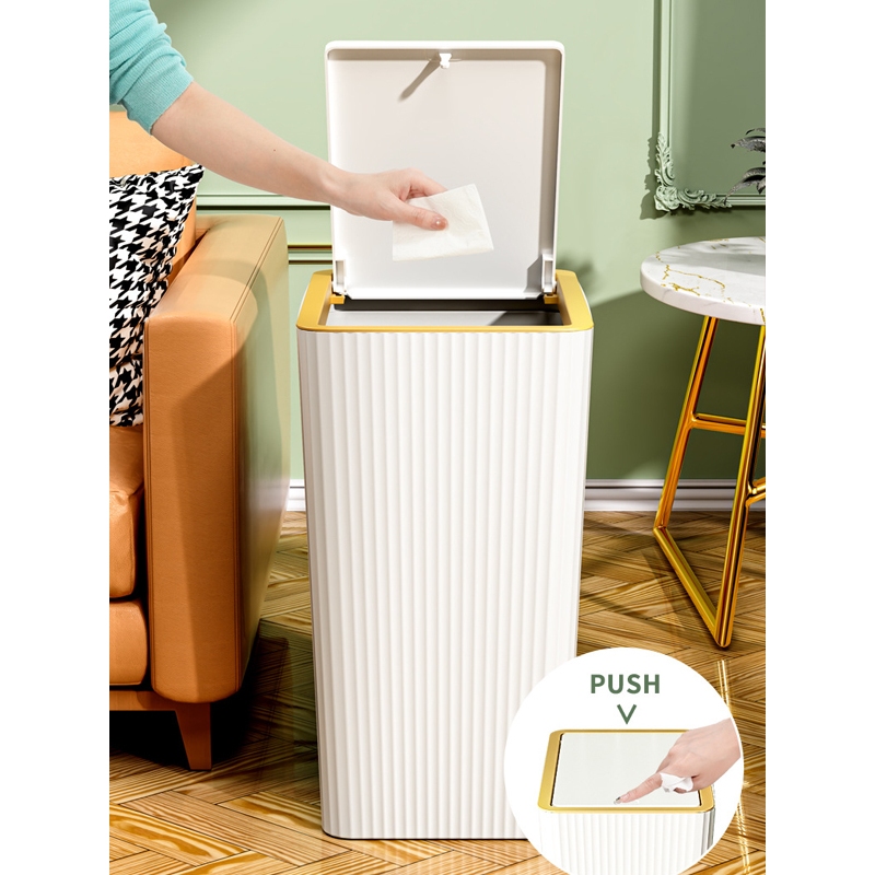 Thùng rác nhấn nút nhà bếp nhà tắm sang trọng, thùng rác hình chữ nhật, thùng rác cho khe hẹp SH0035