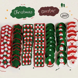 Lót Ly Len Noel Giáng Sinh Bông Tuyết Santa Tổng Hợp Dễ Thương Handmade Quà Tặng Dễ Thương Độc Đáo