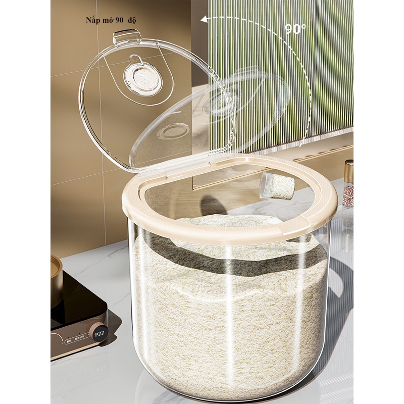 Thùng đựng gạo, xô đựng gạo cao cấp SH0036, xô đựng gạo chống côn trùng, xô đựng ngũ cốc, đựng bột