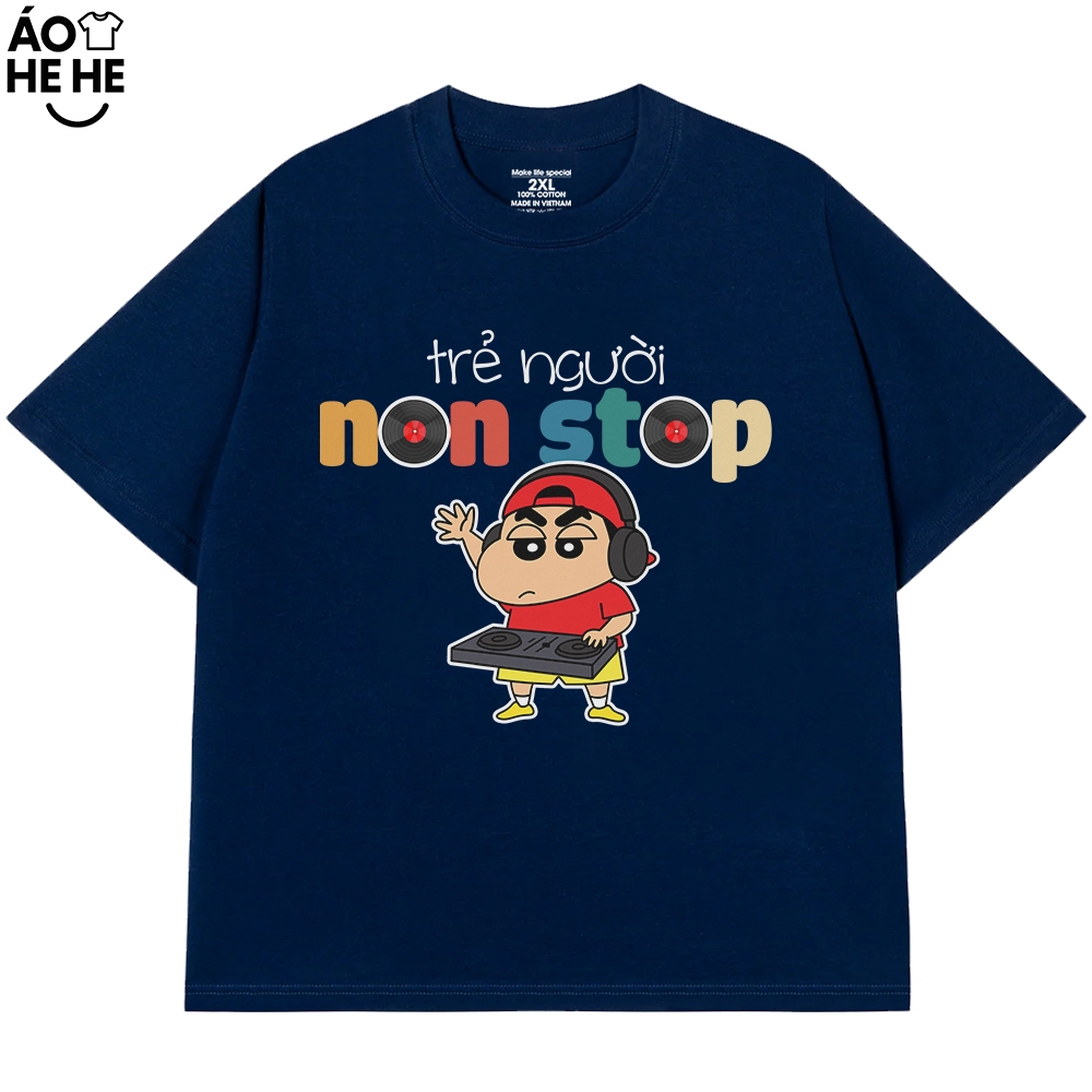 Áo Thun Hài Hước Trẻ Người Non Stop Câu Nói Text Hài Độc Lạ Meme Form Rộng Dành Cho Nam Nữ Cotton 250gsm