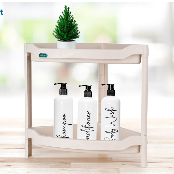 Kệ Góc Đựng Đồ Nhà Tắm Nhà Bếp Cao Cấp 2 tầng 3 tầng Hokori Chính Hãng Việt Nhật (5555)