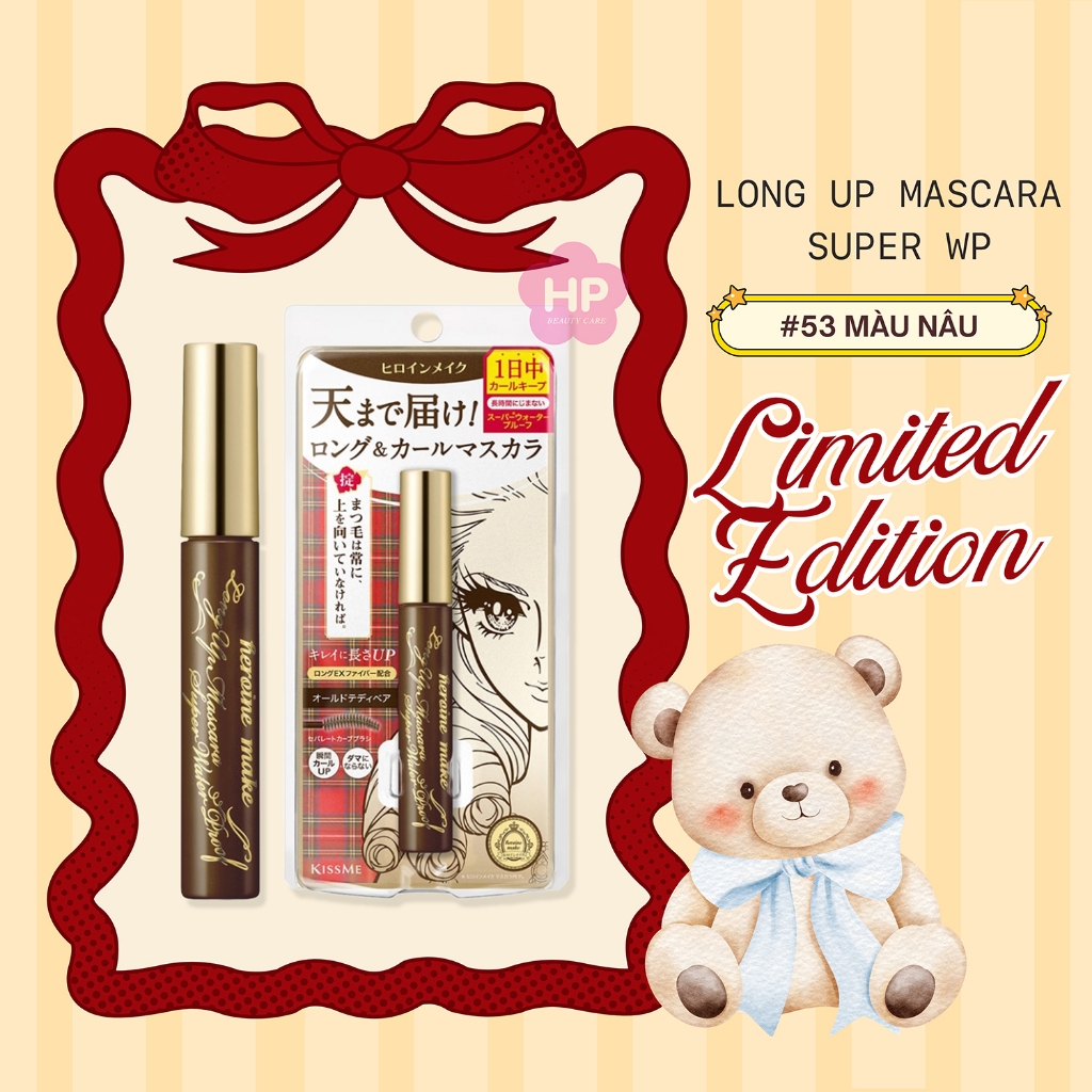 Mascara Nâng Cong Và Dài Mi Kissme Heroine Make Long Up Mascara Super Wp (Bản Giới Hạn Màu Nâu 53)