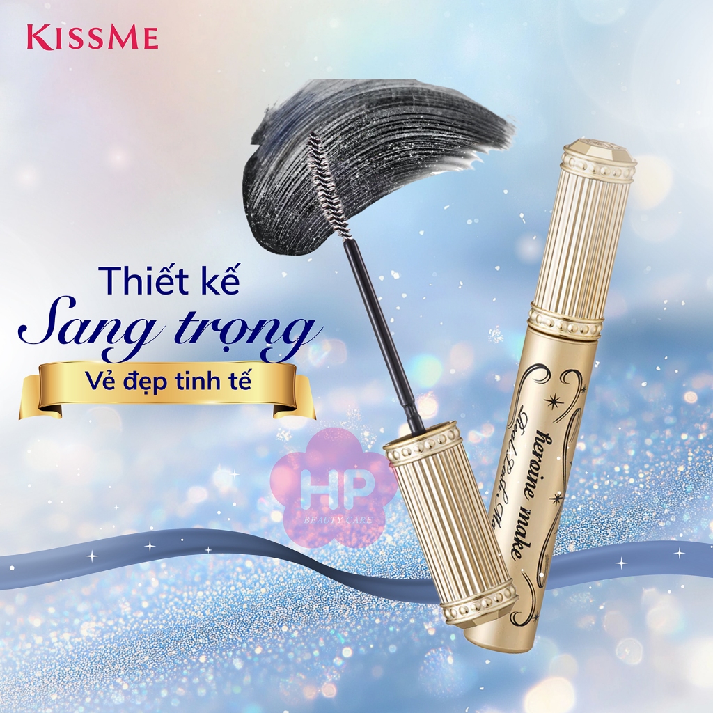 Mascara Màng Film Chuốt Cong Và Dài Mi Cải Tiến Hoàng Gia Kissme Heroine Make (Bản Giới Hạn Màu Đen)