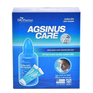 Bộ Rửa Mũi Xoang Agsinus Care Giúp Vệ Sinh Sạch Mũi Hàng Ngày-DK PHARMA ( 5 Gói Cộng 1 Bình Rửa)