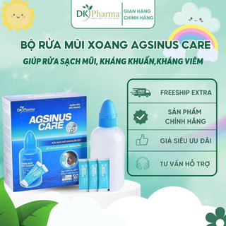 Bộ Rửa Mũi Xoang Agsinus Care Giúp Vệ Sinh Sạch Mũi Hàng Ngày-DK PHARMA ( 5 Gói Cộng 1 Bình Rửa)