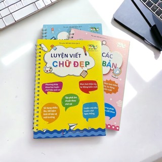 Sách- Bộ 3 Quyển Vở Viết Tự Xóa Thông Minh Luyện Viết Tập Tô Chữ Cho bé Mầm Non Tặng 8 ruột 2 vỏ bút 2 định vị cầm bút