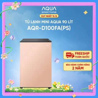 [SẢN PHẨM MỚI 2025] Tủ lạnh mini Aqua 90 lít AQR-D100FA(PS) - Màu hồng nhạt - Freeship toàn quốc - Có hỗ trợ đổi qua be