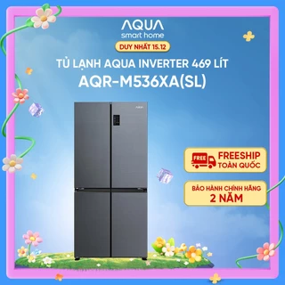Tủ lạnh Aqua Inverter 469 lít Multi Door AQR-M536XA(SL) - Bảo hành chính hãng 2 năm - Freeship toàn quốc