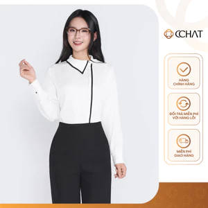 Áo Sơ Mi Nữ 𝐂𝐂𝐇𝐀𝐓 Dáng Suông Kiểu Josie Chất Liệu Lụa Mềm Mại 15FDL8007ST