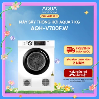 Máy sấy thông hơi Aqua 7 kg AQH-V700FW - Bảo hành 2 năm - Freeship toàn quốc - giao sau 10 - 15 ngày