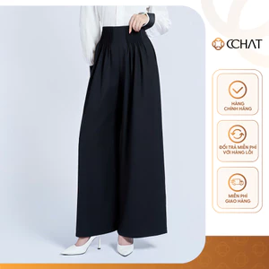 Quần Ống Rộng 𝐂𝐂𝐇𝐀𝐓 Dáng Suông Cạp Ly Bấu Chất Liệu Tuytsi Cao Cấp 15QDS2023ST