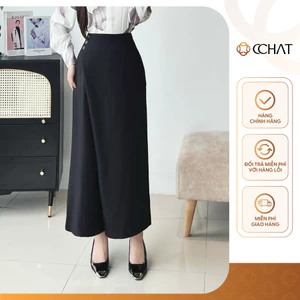 Quần Ống Rộng 𝐂𝐂𝐇𝐀𝐓 Dáng Suông Giả Váy Violet Chất Liệu Tuytsi Cao Cấp 15QDS2036ST