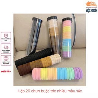 Combo 3 Hộp 20 chun buộc tóc nhiều màu sắc dễ thương