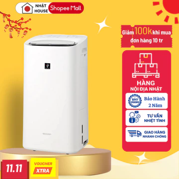 Máy Lọc Không Khí 3 Trong 1 Lọc Khí Hút Ẩm và Bù ẩm SHARP KI-RD50-W Nhật House Nội Địa Nhật