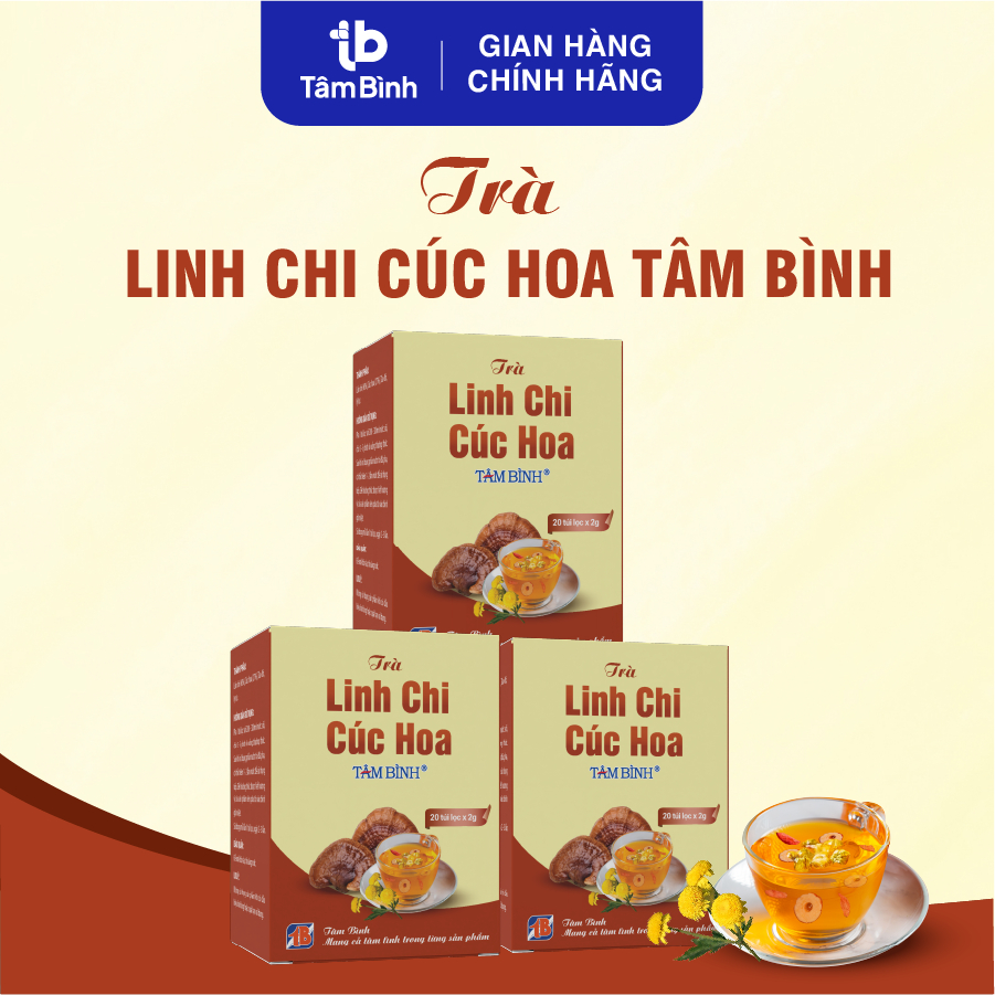 [Combo 3] Trà Linh chi cúc hoa Tâm Bình -  Tận hưởng nhịp sống bình yên với ly trà thơm mát