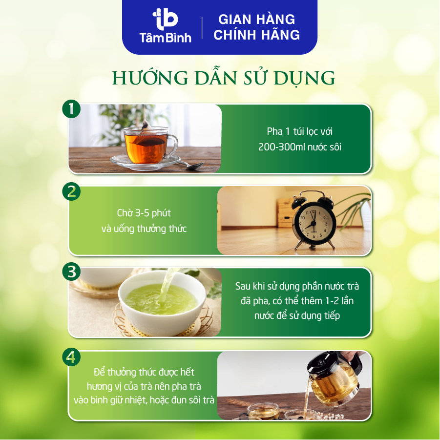 [Combo 3] Trà Linh chi cúc hoa Tâm Bình -  Tận hưởng nhịp sống bình yên với ly trà thơm mát