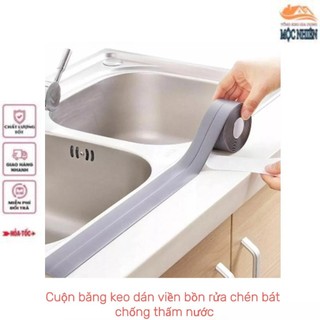 Combo 3 Cuộn băng keo dán viền bồn rửa chén bát, nhà bếp, nhà tắm chống thấm nước