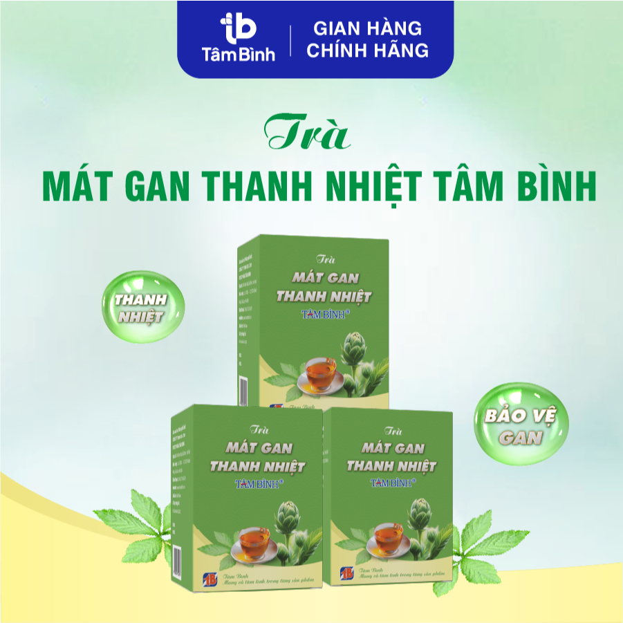 [Combo 3] Trà mát gan thanh nhiệt Tâm Bình – hộp 20 túi lọc tiện dùng, hương vị thơm ngon
