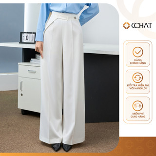 Quần Ống Rộng 𝐂𝐂𝐇𝐀𝐓 Dáng Suồng Kiểu Elan Chất Liệu Tuytsi Cao Cấp 15QDS2075ST