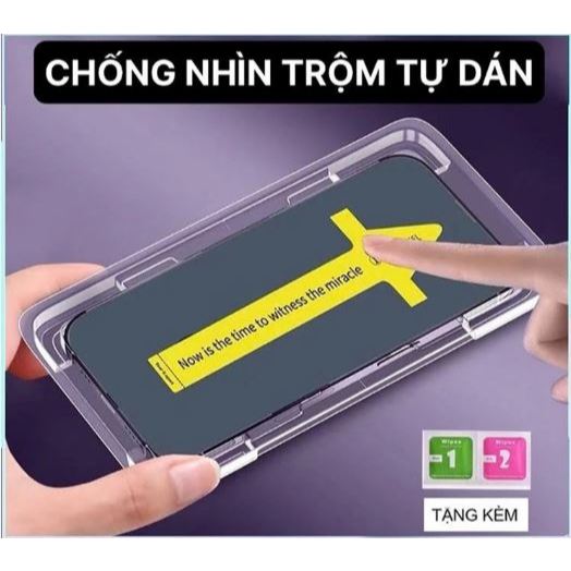 Cường Lực Chống Nhìn Trộm Có Khung Tự  Căn Chỉnh cho i.phone 7 8 9 X 11 12 13 14 15 16 17 pro max