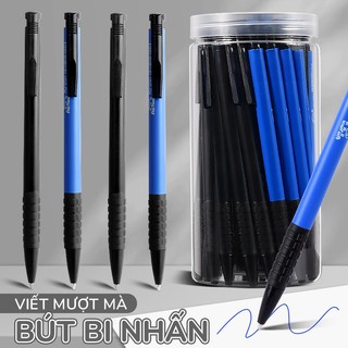 Bút bi gel bấm - Combo 30 bút ngòi 0.5mm mực xanh bền màu, dụng cụ học tập giá rẻ cho học sinh