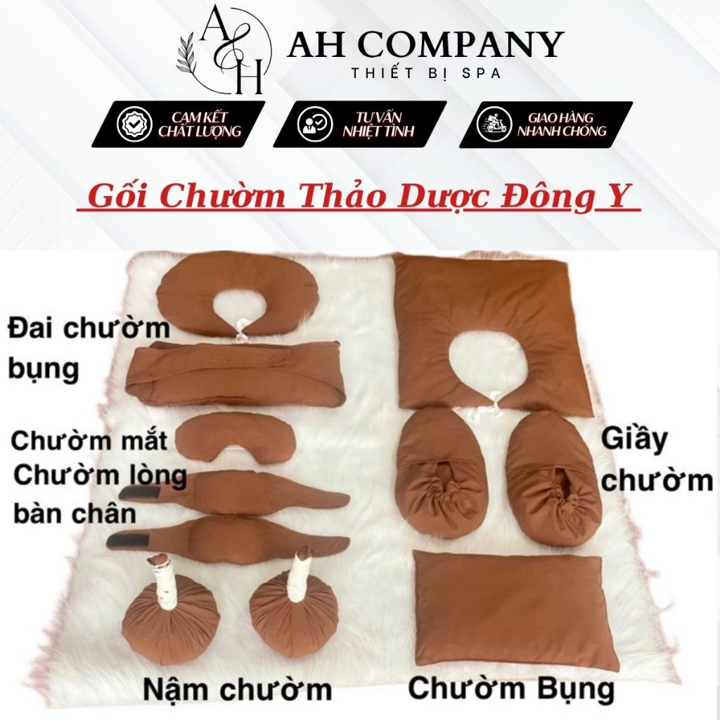 Gối Chườm Thảo Dược Nóng Lạnh Thư Giãn, Giảm Đau Mỏi Lưng Vai Gáy Mắt Chân Dùng Cho Gia Đình Spa Đông Y