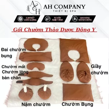 Gối Chườm Thảo Dược Nóng Lạnh Thư Giãn, Giảm Đau Mỏi Lưng Vai Gáy Mắt Chân Dùng Cho Gia Đình Spa Đông Y