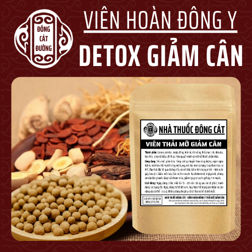 Thảo mộc thiên nhiên - Đông y gia truyền Đông Cát - Hoàn tán giảmcân- Túi 500 hoàn