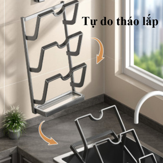 Giá Treo Nắp Nồi Hút Chân Không - Không Khoan, Chịu Lực Tốt, Tiết Kiệm Không Gian Bếp, Dễ Lắp Đặt