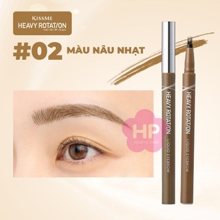 Bút Nước Phẩy Sợi Lông Mày Kissme Heavy Rotation Fake Liquid Eyebrow  Màu Nâu Nhạt 02