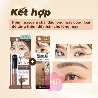 Bút Nước Phẩy Sợi Lông Mày Kissme Heavy Rotation Fake Liquid Eyebrow  Màu Nâu Nhạt 02