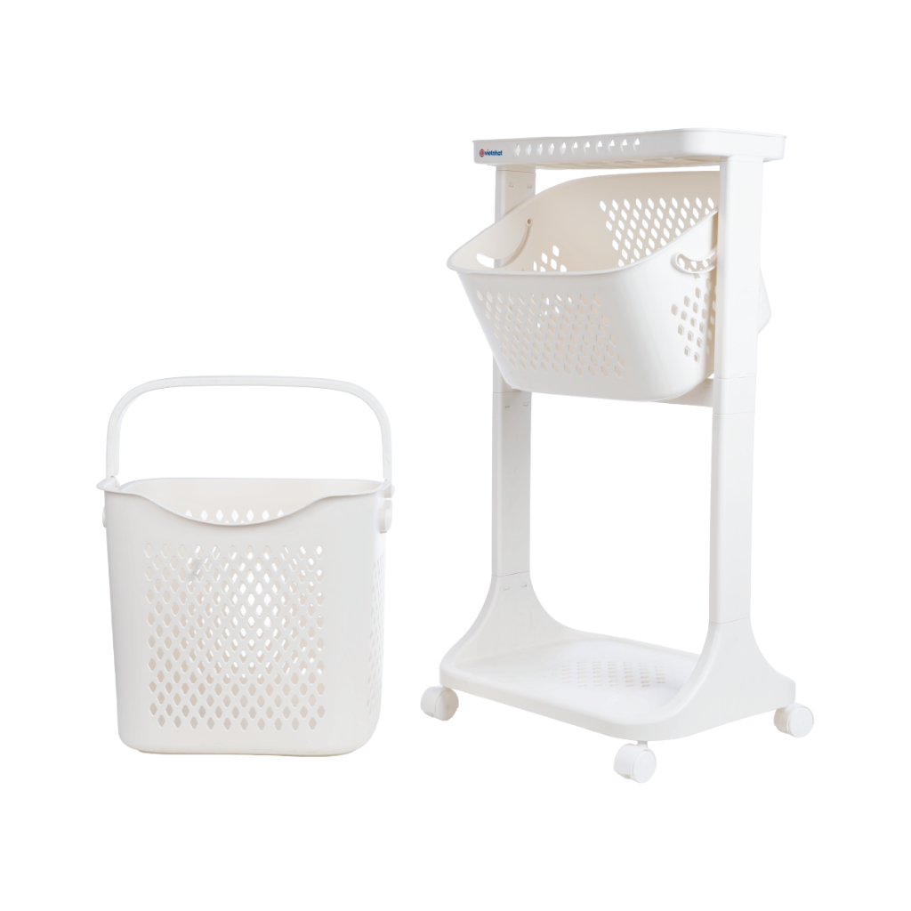 Kệ Đựng Đồ Đa Năng 2 TẦNG 3 TẦNG Có Bánh Lăn Tiện Lợi Chính Hãng VIỆT NHẬT (Mã 5560)