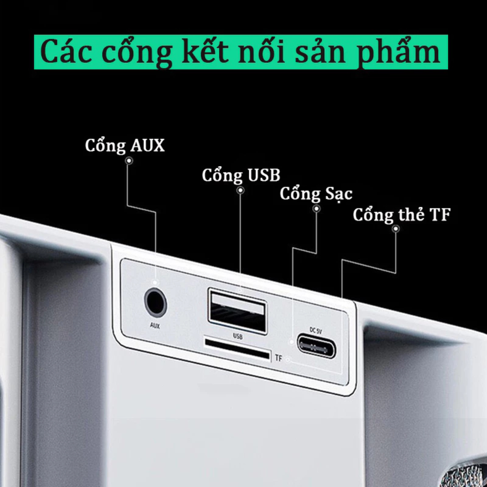 Loa Bluetooth Karaoke Kèm 2 Mic YS-219 Âm Thanh Sống Động, Thiết Kế Đẹp, Bass Cực Hay, BH 24 tháng
