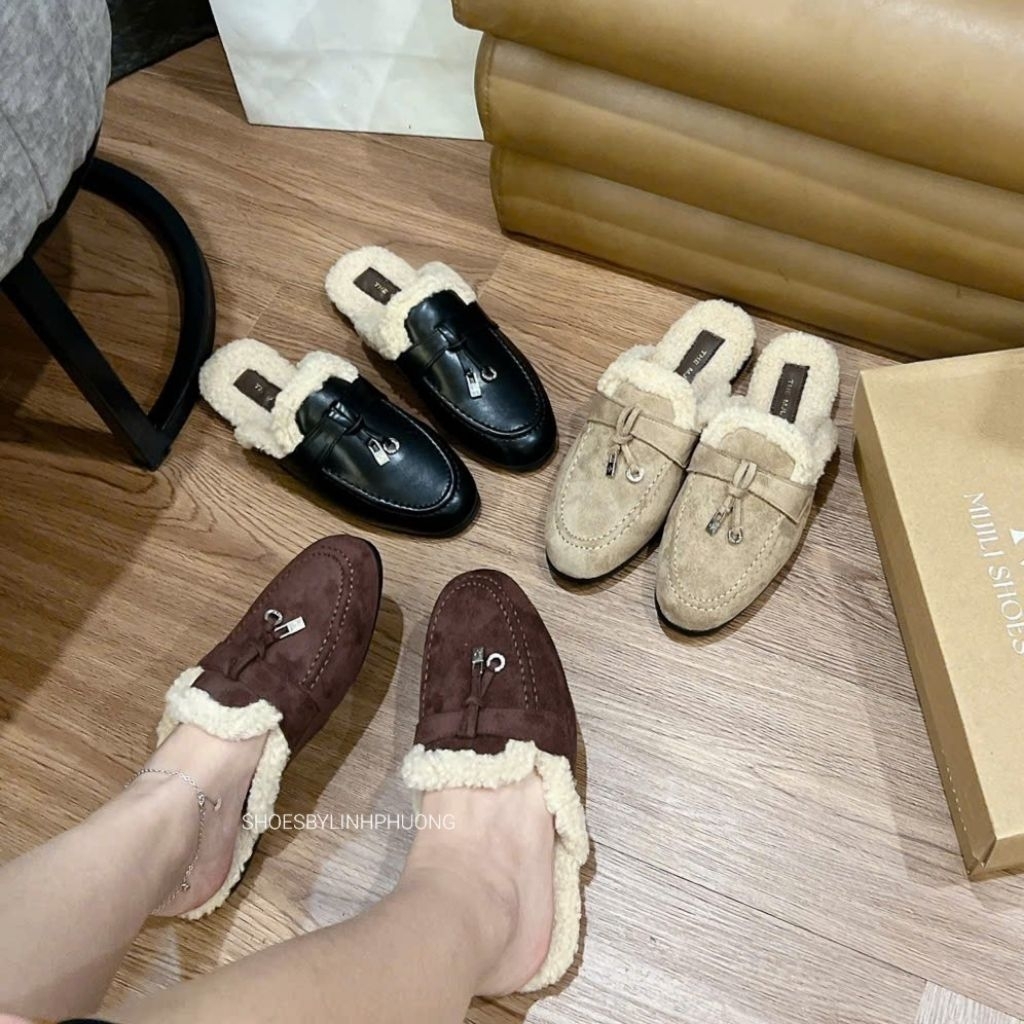 [‼️GIÁ XẢ BỎ MẪU] Sục da lộn lót lông brand MIJILI hàng cao cấp fullbox
