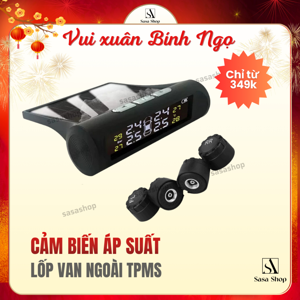 Cảm Biến Áp Suất Lốp Van Ngoài TPMS - Màn Hình Sử Dụng Năng Lượng Mặt ...