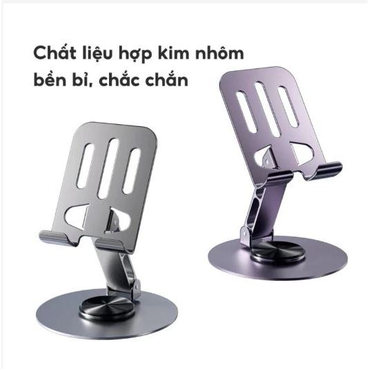 Giá Đỡ Điện Thoại K72, Kim Loại 100% Xoay 360 độ, Gấp Gọn Tiện Dụng