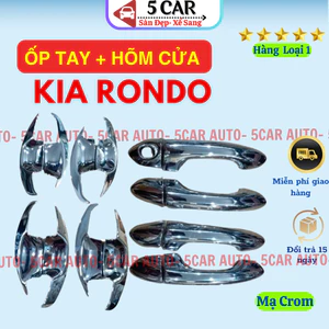 Bộ Ốp tay nắm, hõm cửa mạ crom xe KIA Rondo 2017 - Hiện nay. Hàng cao cấp, dễ dàng lắp đặt