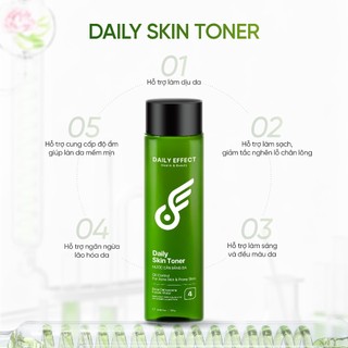 [Combo Sữa Rửa Mặt + Toner + Gel Chấm Mụn] - DAILY EFFECT (120g + 120g + 5g)