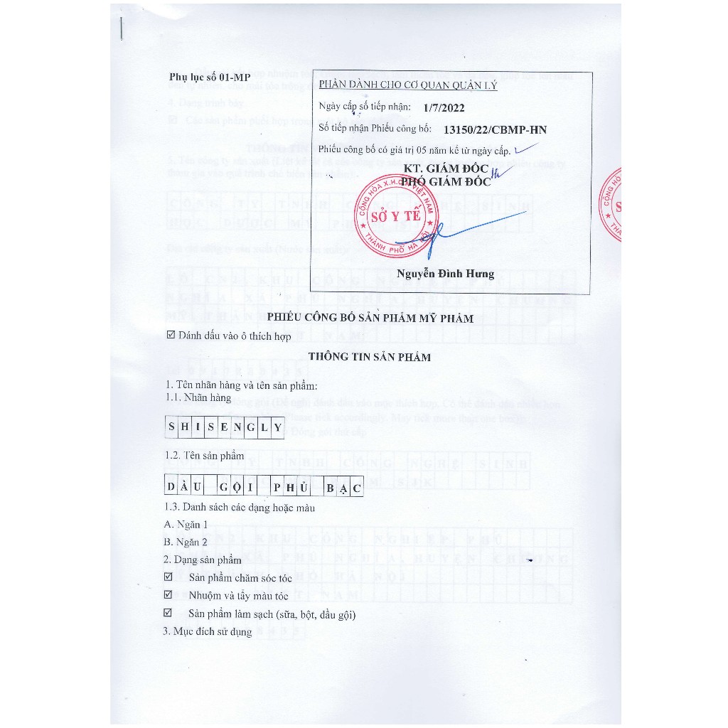 Hộp Dầu Gội Phủ Bạc SHISENGLY Có 5 Gói Cao Cấp Giảm Rụng Tóc Giúp Tóc Chắc Khỏe