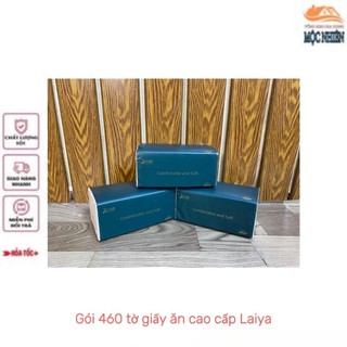 Combo 3 Gói 460 tờ Khăn giấy cao cấp LaiYa 5 lớp - mềm mịn, siêu dai