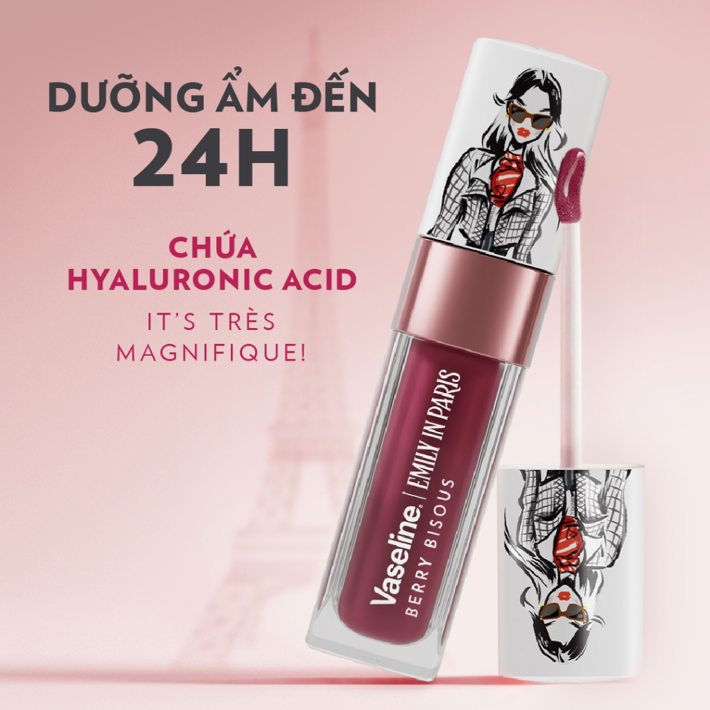 [New] Son Vaseline Emily In Paris  Berry Bisous Tinted Lip Oil 4g (Đỏ)