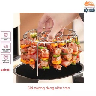 Combo 3 Giá nướng dạng xiên treo, có 20 xiên có thể tháo rời, chất liệu thép không gỉ siêu bền - đa năng, tiện dụng